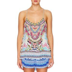 Camilla T Back Shoestring Strap Top Under My Size XS b150